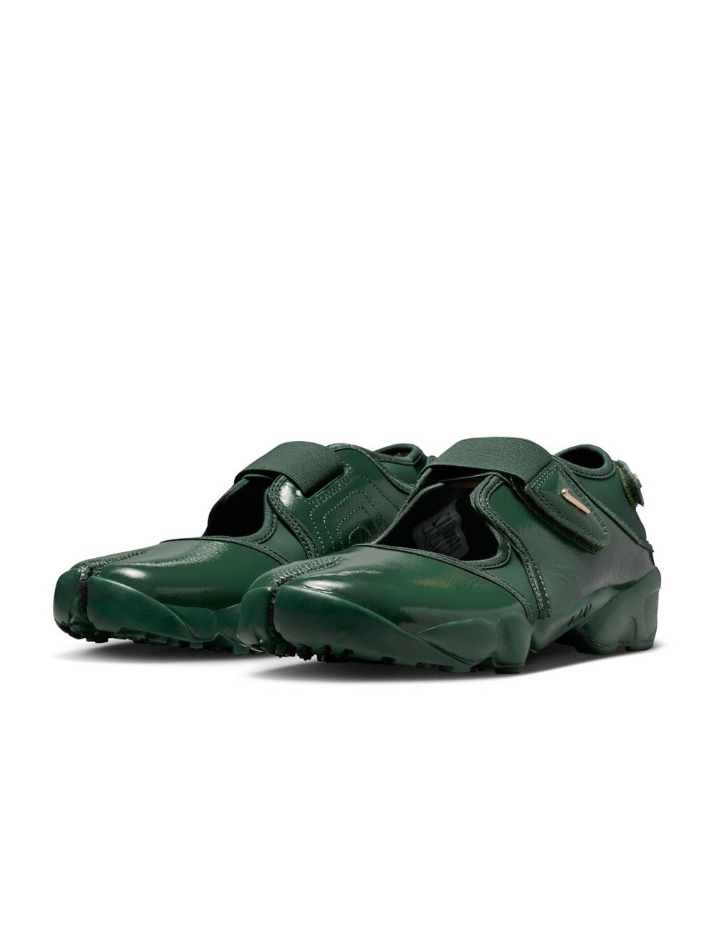 NWT Nike Women's Air Rift in Fir Green with Metallic Gold Accents Tabi